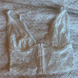 White Lace Corset Bralette